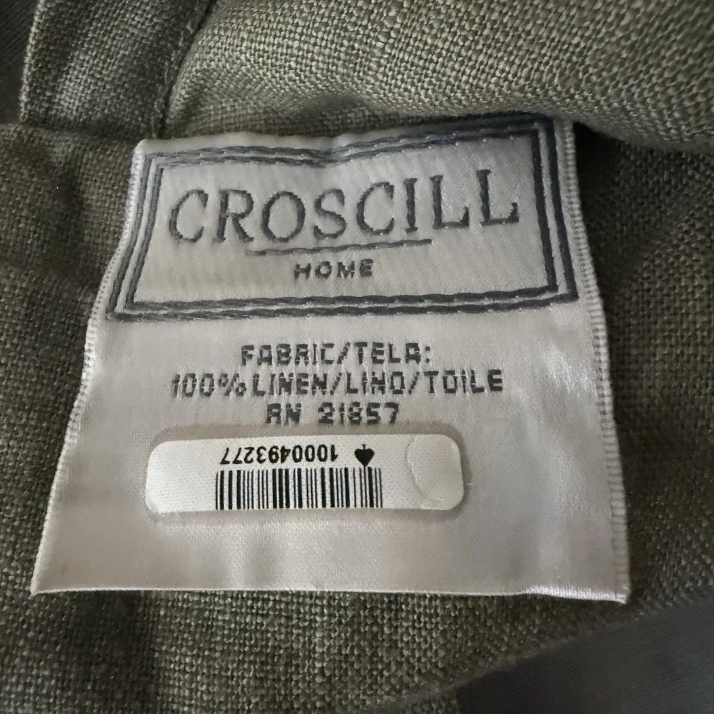 Croscill Townhouse 100% Linen Euro Pillow Shams Pillow Cases 26